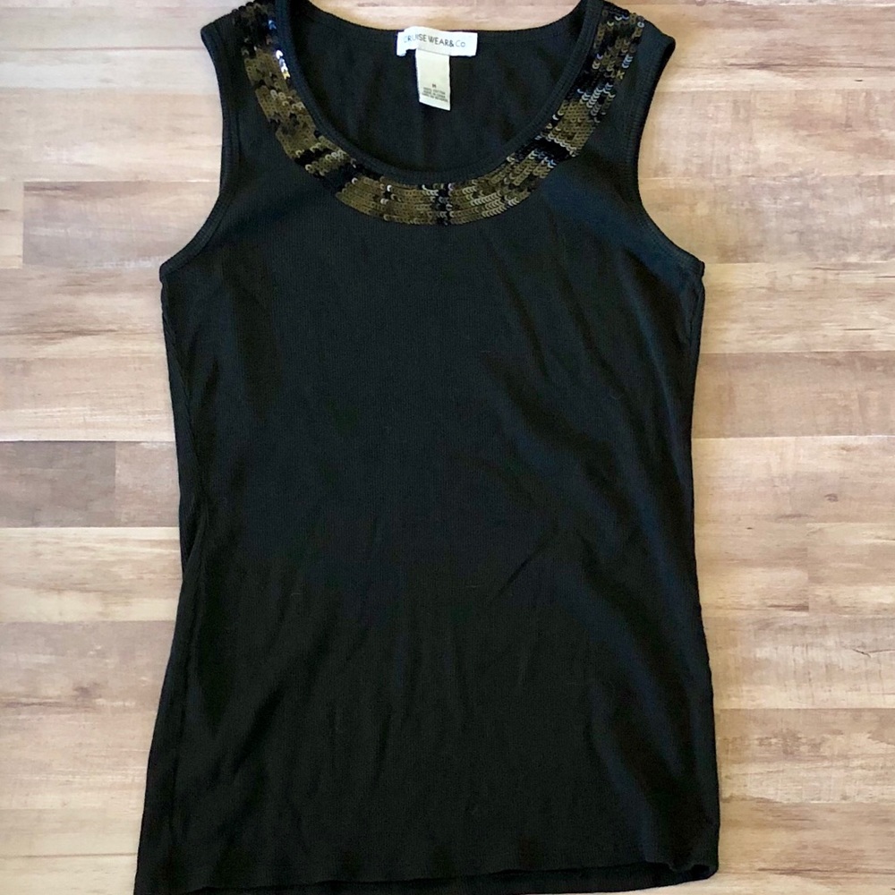 Cute sequins detailed tank